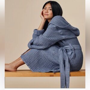 ONSEN Sz Sm Waffle Bath Robe